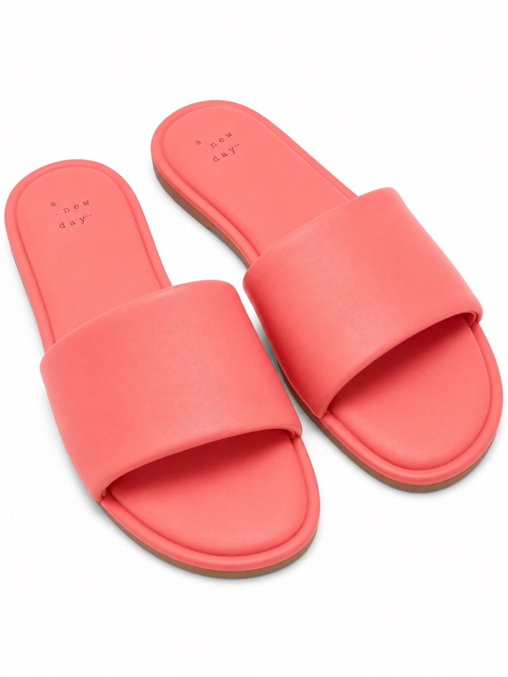 a new day Coral-Red Slide Sandals for Women